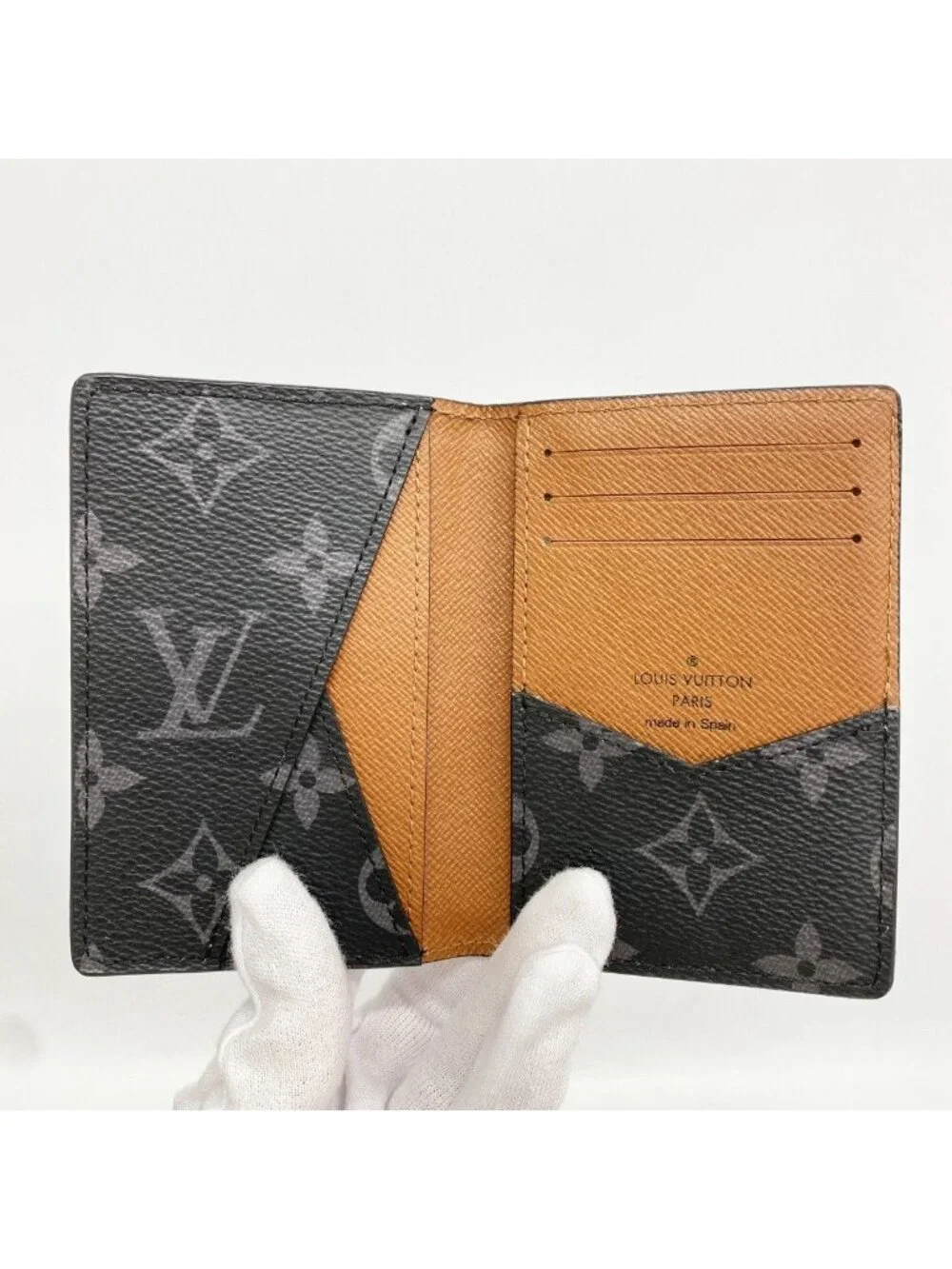 Louis Vuitton Card Case Monogram Eclipse Epi Organizer de Poche Blanc